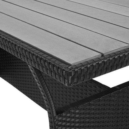 Casaria Outdoor Lounge Set Ecklounge Polyrattan Schwarz